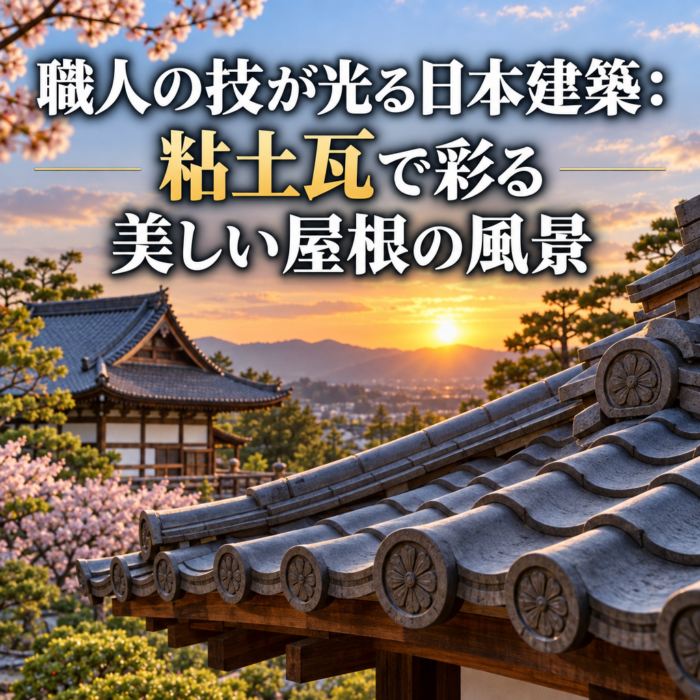職人の技が光る日本建築：粘土瓦で彩る美しい屋根の風景